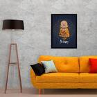 Quadro Decorativo Buda Baby - Be Happy 33x24cm - Com Vidro Mo