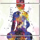 Quadro Decorativo Buda Colorido 3 Peças