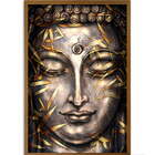 Quadro Decorativo Buda Moldura Sem Vidro Marrom