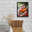 Quadro Decorativo Buda Neném Atrevido 45x34cm Moldura Preta