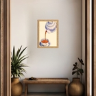 Quadro Decorativo Bule De Chá 24x18cm - Com Vidro Moldura Bra