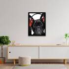 Quadro Decorativo Bulldog Francês Música 45x34cm A3 (45 X 34)