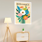 Quadro Decorativo Buquê De Flores Botanic  - 70x50cm Moldura
