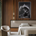 Quadro Decorativo Bw Wave Relevo Prata - 30x40