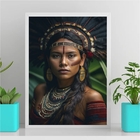 Quadro Decorativo Cabocla Jurema 33x24cm - Com Vidro Moldura: