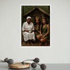 Quadro Decorativo Caboclas E Preta Velha 33x24cm - Com Vidro