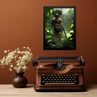 Quadro Decorativo Caboclo Ubirajara 24x18cm - Com Vidro Moldu