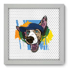 Quadro Decorativo - Cachorro - 22cm X 22cm - 014qnsab