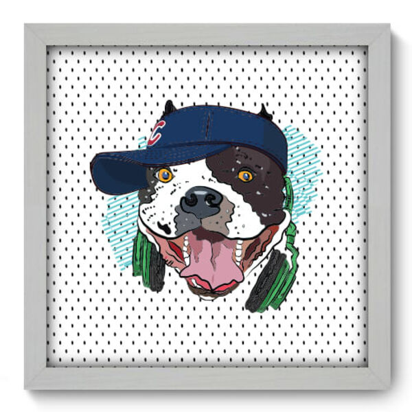 Quadro Decorativo - Cachorro - 33cm X 33cm - 016qnsbb