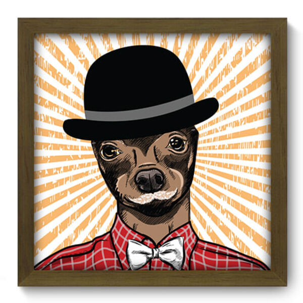Quadro Decorativo - Cachorro - 33cm X 33cm - 242qdsm