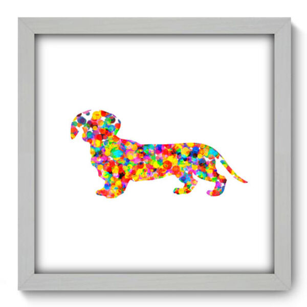 Quadro Decorativo - Cachorro - 33cm X 33cm - 272qdsb