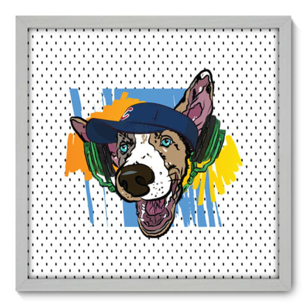Quadro Decorativo - Cachorro - 50cm X 50cm - 014qnscb