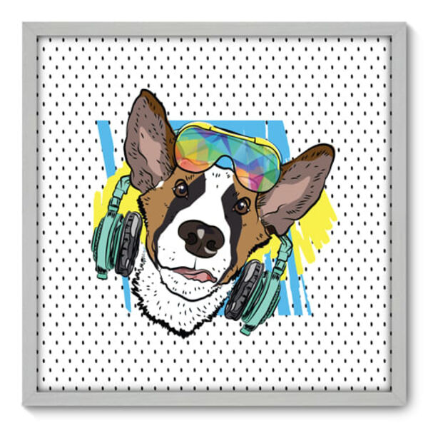 Quadro Decorativo - Cachorro - 70cm X 70cm - 017qnsdb