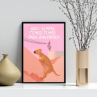 Quadro Decorativo Cachorro Caramelo - Fofoca 45x34cm Moldura