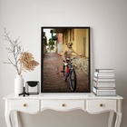 Quadro Decorativo Cachorro Caramelo Na Bicicleta 33x24cm - Co