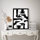 Quadro Decorativo Cachorro Salsicha 33x24cm Moldura:madeira B