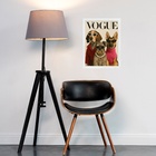 Quadro Decorativo Cães Fashion Capa De Revista 45x34cm Moldur