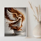 Quadro Decorativo Café Abençoado 45x34cm - Com Vidro Moldura