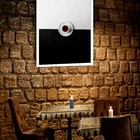 Quadro Decorativo Café Black White  - 70x50cm Moldura Preta