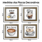 Quadro Decorativo Café Expresso Padaria Cozinha 12x12cm 2 - M