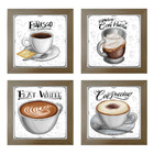 Quadro Decorativo Café Expresso Padaria Cozinha 12x12cm 2 - M