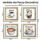 Quadro Decorativo Café Expresso Padaria Cozinha 12x12cm 2 - M