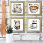 Quadro Decorativo Café Expresso Padaria Cozinha 12x12cm 2 - M