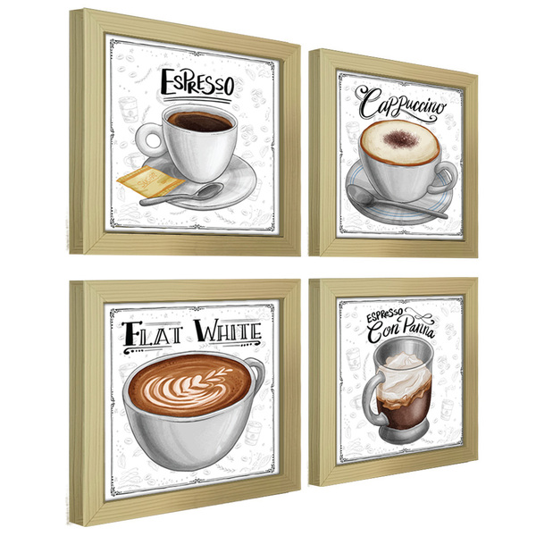 Quadro Decorativo Café Expresso Padaria Cozinha 12x12cm 2 - M