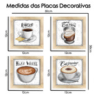 Quadro Decorativo Café Expresso Padaria Cozinha 12x12cm 2 - M