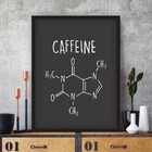 Quadro Decorativo Café Fórmula Química Caffeine - 30x40cm