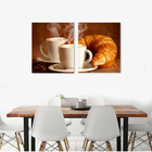 Quadro Decorativo Café Padaria Croissant Para Sala