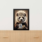 Quadro Decorativo Café Panda - Preciso De Cafeína 45x34cm - C