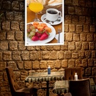 Quadro Decorativo Café Saudável  - 70x50cm Moldura Branca