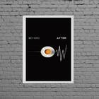 Quadro Decorativo Café Sinal Vital 24x18cm - Com Vidro Moldur