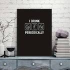 Quadro Decorativo Café Tabela Periódica 24x18cm - Com Vidro M