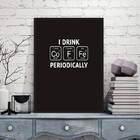 Quadro Decorativo Café Tabela Periódica 45x34cm Moldura:madei