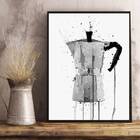 Quadro Decorativo Cafeteira Italiana 24x18cm Moldura:madeira