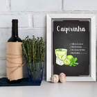 Quadro Decorativo Caipirinha Bebida 33x43 Moldura Branca