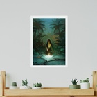 Quadro Decorativo Caipora 33x24cm Moldura Branca