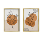Quadro Decorativo Caixa Alta 2 Un 40x60 Folhas Minimalistas -
