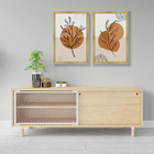 Quadro Decorativo Caixa Alta 2 Un 40x60 Folhas Minimalistas -