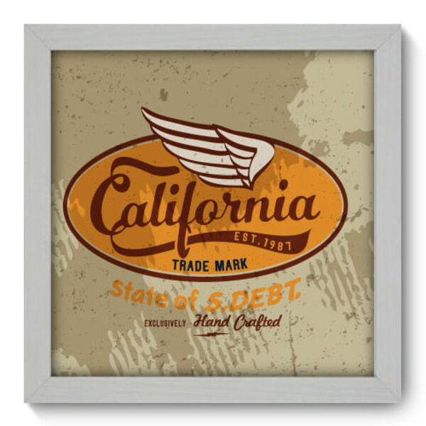 Quadro Decorativo - California - 22cm X 22cm - 037qdvb