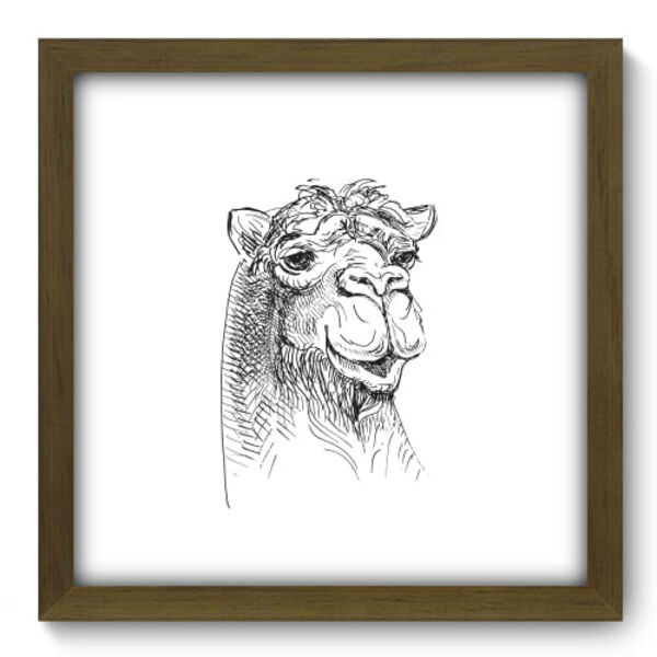 Quadro Decorativo - Camelo - 33cm X 33cm - 066qdsm