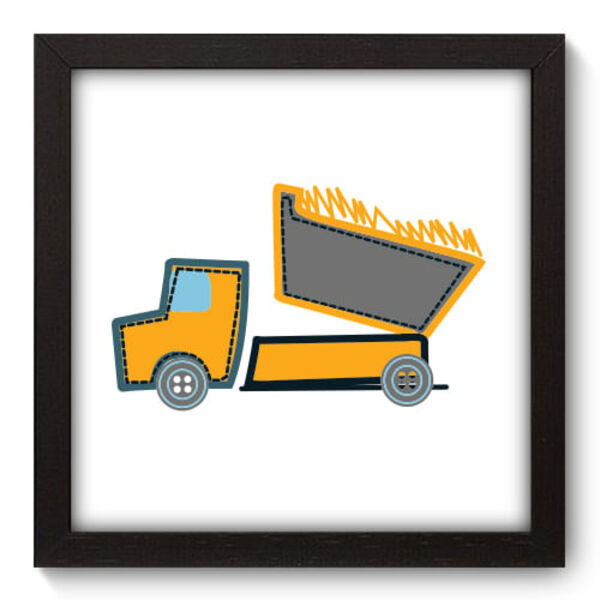Quadro Decorativo - Caminhão - 22cm X 22cm - 006qdbp