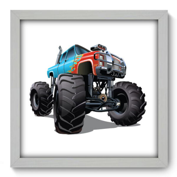 Quadro Decorativo - Caminhão Monstro - 33cm X 33cm - 047qdib