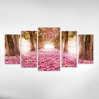 Quadro Decorativo Caminho Com Ipê Rosa Florido