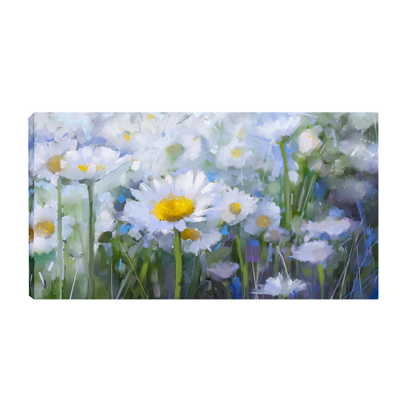 Quadro Decorativo Campo De Margaridas 55x100cm