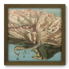 Quadro Decorativo - Canal Do Panamá - 33cm X 33cm - 050qdvm