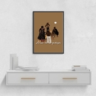 Quadro Decorativo Candomblé - Lua 45x34cm - Com Vidro Moldura