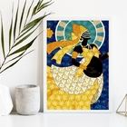 Quadro Decorativo Candomblé Oxum grávida 24x18cm - Com Vidro